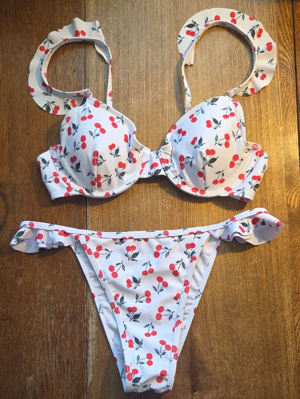 Cherry Print Two-Piece Bikini Set - Picture 1 of 2